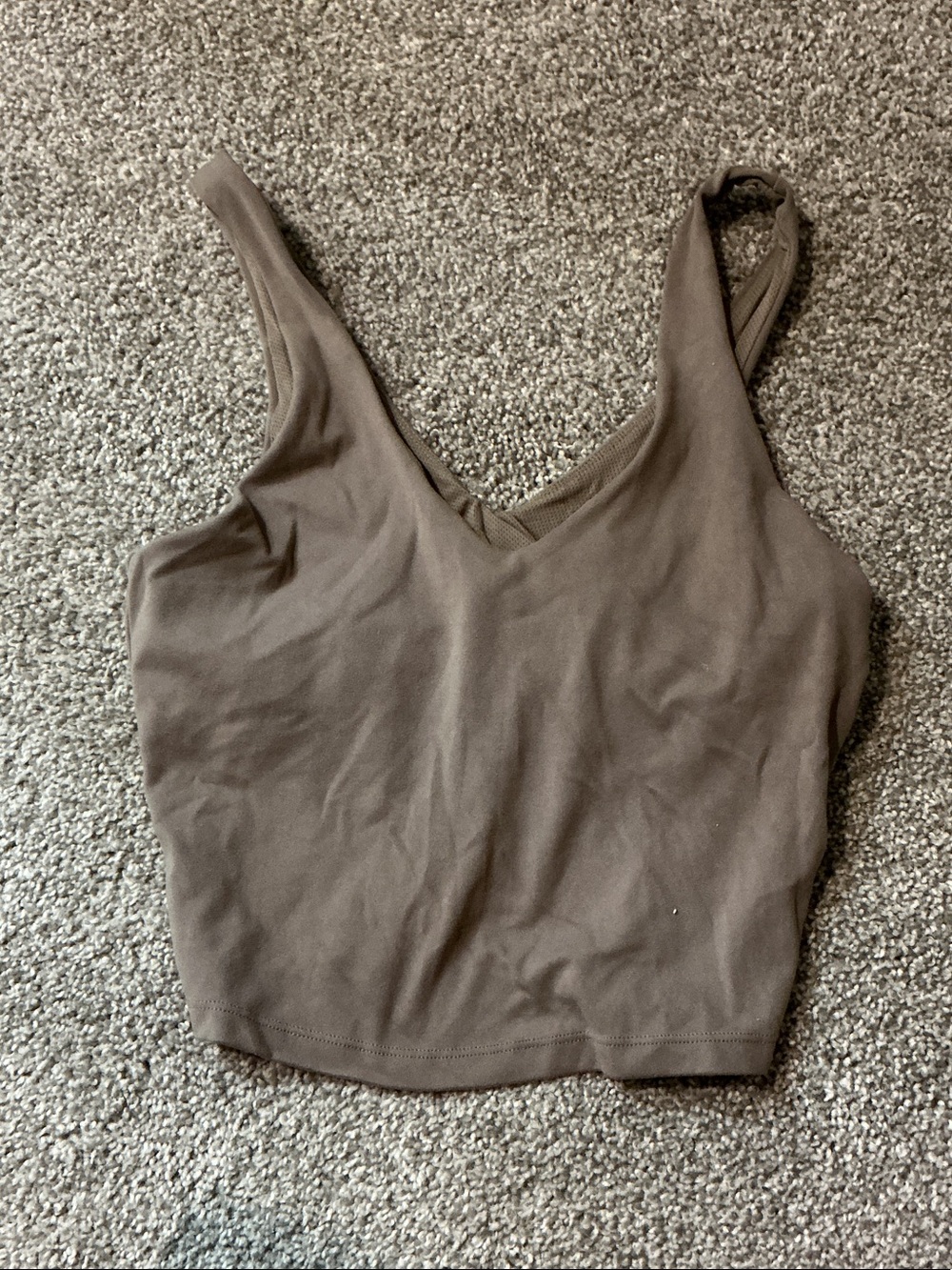 all in motion Brown V-Neck Cropped Camisole